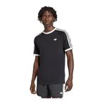 adidas Performans 3 Çizgili Erkek Tişört, Siyah, M