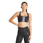 adidas Powerimpact Training Medium Suppor 3-Stripes Kadın Büstiyer Siyah M