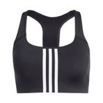 adidas Powerimpact Training Medium Suppor 3-Stripes Kadın Büstiyer Siyah S