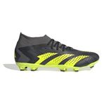 adidas Predator Accuracy Injection.2 Firm Ground Unisex Ayakkabı, Çekirdek Siyah/Takım Güneş Sarı/Gri Beş, 7.5 Women/6.5 Men