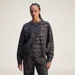 Adidas Sportswear JN2215 adidas by Stella McCartney Desenli Bol Sweatshirt - Siyah - XS