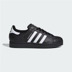 Adidas Superstar II Siyah Erkek Spor Ayakkabı Düz Taban Nefes Alabilir Yapı ile Koşu ve Yürüyüş İçin İdeal
