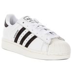 adidas Superstar II W HQ2285 Kadın Spor Ayakkabı, Beyaz, Beyaz, 9.5