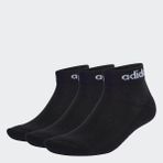 Adidas T Lin Ankle Çorap 3p Siyah Dokuma Kumaş Erkek Spor Giyim İçin Hafif ve İnce