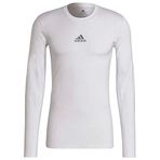 Adidas Techfit Kompresyon Beyaz Uzun Kollu Erkek T-Shirt