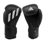 adidas Tilt 200 PU Deri Boks Eldiveni, Güvenli Uyum için Elastik Kayışlı, Bilek Desteği, Sparring, Antrenman ve Boks Çantası için, Erkekler ve Kadınlar İçin Uygun, Siyah