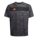 adidas TIRO ES JSY Y Unisex Çocuk Kısa Kollu Forma/Tişört, black/team dark grey/super orange, 5-6 Yaş