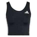 adidas Train Essentials Kadın 3 Çizgili Kısa Kolsuz Tişört, Siyah/Beyaz, M