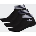 adidas Trefoil Siyah Bilek Çorap 3'lü Paket Erkekler İçin Rahat Kullanım - 35 - 38