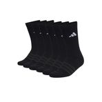 adidas Üniseks Cushioned Sportswear Crew çorap, 6'lı paket, tenis çorabı, 6 çift, Siyah, 34-36