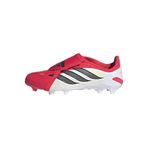 adidas Üniseks Lig Katlanır Dil Firması Zemin Ayak Spor Ayakkabı, Lucid Kırmızı/Siyah/Beyaz, 4 Big Kid