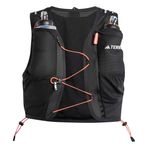 adidas Üniseks Terrex TechrockTrail Koşu Yeleği 5 L, Siyah / Beyaz / Darbeli Turuncu, L