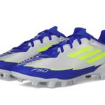 adidas Üniseks Yetişkin F50 Club Messi Firm Çok Zemin Spor Ayakkabısı, Gümüş Metalik/Güneş Sarısı/Lucid Mavi, 7.5 Women/6.5 Men
