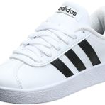 adidas Unisex Çocuk Vl Court 2.0 K Spor Ayakkabi, Ftwwht/Cblack/Ftwwht, 31.5 Eu