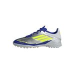 adidas Unisex Yetişkin F50 LEAGUE TF MESSI Futbol Ayakkabısı (Halı Saha) SILVMT/SYELLO/LUCBLU 42 2/3