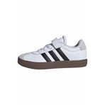 adidas VL COURT 3.0 EL C Unisex Çocuk Spor Ayakkabı Düşük Bilekli (Futbol Dışı), FTWWHT/CBLACK/GREONE, 30 EU