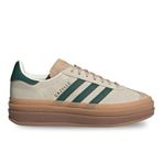 adidas WMNS Gazelle Bold Spor Ayakkabı, Krem Beyaz/Collegiate Yeşil/Sihirli Bej, 8.5 Wide