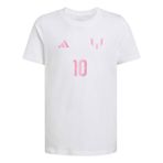 adidas Y MESSI N&N G T Erkek Çocuk Baskılı/Desenli Kısa Kollu Tişört, white, 11-12 Yaş