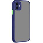 Adige Apple iPhone 11 Hux Arkası Buğulu Sert Mika Lacivert Kılıf