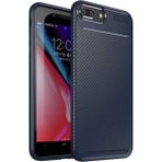 Adige Apple iPhone 8 Plus Kılıf Negro Karbon Desen Silikon - Lacivert