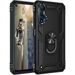 Adige Huawei Nova 5T Siyah Vega Yüzüklü Standlı Darbe Korumalı Kılıf