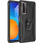 Adige Huawei P Smart 2021 Siyah Vega Yüzüklü Standlı Darbe Korumalı Kılıf