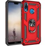 Adige Huawei P20 Lite Kırmızı Vega Yüzüklü Standlı Darbe Korumalı Kılıf