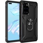 Adige Huawei P40 Siyah Vega Yüzüklü Standlı Darbe Korumalı Kılıf