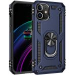 Adige iPhone 12 Vega Yüzüklü Standlı Darbe Korumalı Lacivert Kılıf