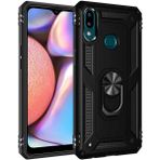 Adige Samsung Galaxy A10S Siyah Vega Yüzüklü Standlı Darbe Korumalı Kılıf