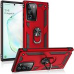 Adige Samsung Galaxy Note 20 Ultra Kırmızı Vega Yüzüklü Standlı Darbe Korumalı Kılıf