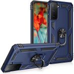 Adige Samsung Galaxy S21 FE Lacivert Vega Yüzüklü Standlı Darbe Korumalı Kılıf