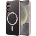 Adige Samsung Galaxy S24 Plus Kılıf Demre Magsafe Şarj Özellikli + Ekran Koruyucu - Rose Gold