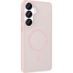 Adige Samsung Galaxy S26 Kılıf Babet Magsafe Şarj Özellikli Silikon + Ekran Koruyucu - Pembe