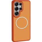 Adige Samsung Galaxy S26 Ultra Kılıf Sanremo Magsafe Şarj Özellikli - Turuncu