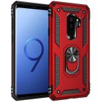 Adige Samsung Galaxy S9 Plus Kırmızı Vega Yüzüklü Standlı Darbe Korumalı Kılıf