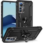 Adige Xiaomi 12 Lite Siyah Vega Yüzüklü Standlı Darbe Korumalı Kılıf