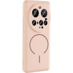 Adige Xiaomi 15 Ultra Kılıf Silikon Meta Magsafe Kablosuz Şarj Özellikli - Pembe