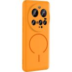 Adige Xiaomi 15 Ultra Kılıf Silikon Meta Magsafe Kablosuz Şarj Özellikli - Turuncu