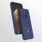 Adige Xiaomi 15T Pro Kılıf Samara Kablosuz Şarj Özellikli Standlı + Ekran Koruyucu - Lacivert