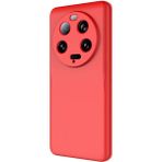 Adige Xiaomi Mi 13 Ultra Kılıf Lansman Içi Kadife Silikon + Ekran Koruycu - Kırmızı