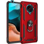 Adige Xiaomi Poco F2 Pro Kırmızı Vega Yüzüklü Standlı Darbe Korumalı Kılıf