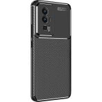 Adige Xiaomi Poco F5 Pro Kılıf Negro Karbon Desen Silikon - Siyah
