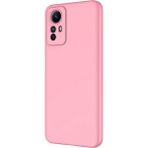 Adige Xiaomi Redmi Note 12S Kılıf Lansman Içi Kadife Silikon + Ekran Koruycu - Pembe