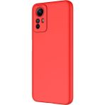 Adige Xiaomi Redmi Note 12S Kılıf Lansman Içi Kadife Silikon - Kırmızı