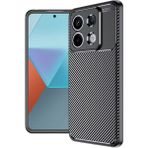 Adige Xiaomi Redmi Note 13 Pro 5g Kılıf Negro Karbon Desen Silikon + Ekran Koruyucu - Siyah