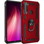 Adige Xiaomi Redmi Note 8 Kırmızı Vega Yüzüklü Standlı Darbe Korumalı Kılıf