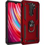 Adige Xiaomi Redmi Note 8 Pro Kırmızı Vega Yüzüklü Standlı Darbe Korumalı Kılıf