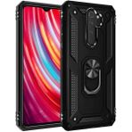 Adige Xiaomi Redmi Note 8 Pro Siyah Vega Yüzüklü Standlı Darbe Korumalı Kılıf