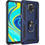 Adige Xiaomi Redmi Note 9 Pro Lacivert Vega Yüzüklü Standlı Darbe Korumalı Kılıf